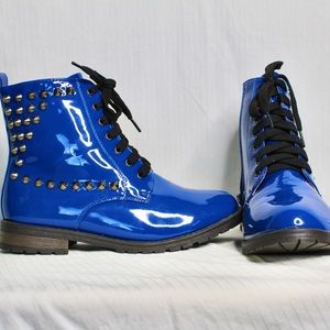 Blue Biker Boots Women’s